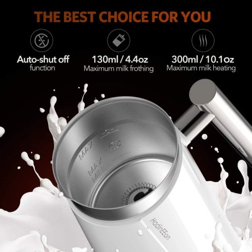  [아마존 핫딜] [아마존핫딜]HadinEEon Milk Frother, Electric Milk Frother & Steamer for Making Latte, Cappuccino, Hot Chocolate, Automatic Cold Hot Milk Frother & Warmer (4.4 oz/10.1 oz), Coffee Frother Milk