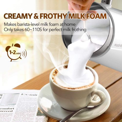  [아마존 핫딜] [아마존핫딜]HadinEEon Milk Frother, Electric Milk Frother & Steamer for Making Latte, Cappuccino, Hot Chocolate, Automatic Cold Hot Milk Frother & Warmer (4.4 oz/10.1 oz), Coffee Frother Milk