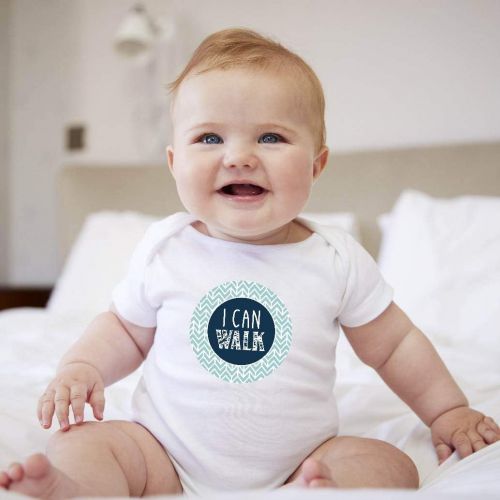  [아마존베스트]Hadley Designs 16 Blue Teal Baby Boy Milestone Stickers, 12 Monthly Photo Picture Props For Infant Onesie, Chalk New Born 1st Year Birth Month Belly Decals, Scrapbook Memory Registry Gift, Best S