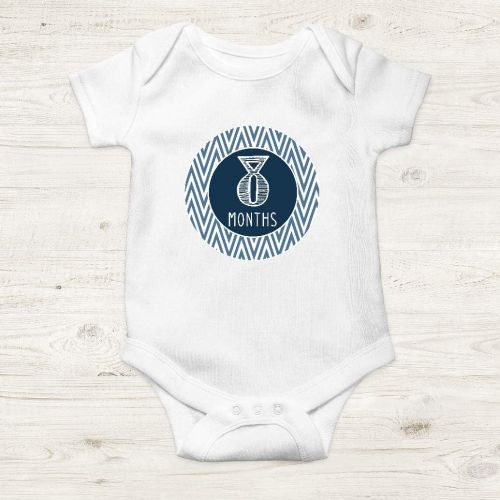  [아마존베스트]Hadley Designs 16 Blue Teal Baby Boy Milestone Stickers, 12 Monthly Photo Picture Props For Infant Onesie, Chalk New Born 1st Year Birth Month Belly Decals, Scrapbook Memory Registry Gift, Best S