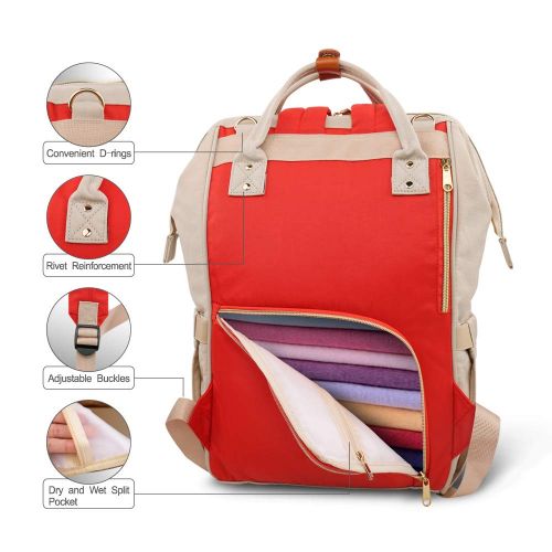  Hafmall Diaper Bag Backpack Waterproof Travel Mummy Nappy Bags, Large Capacity and Multi-Function...