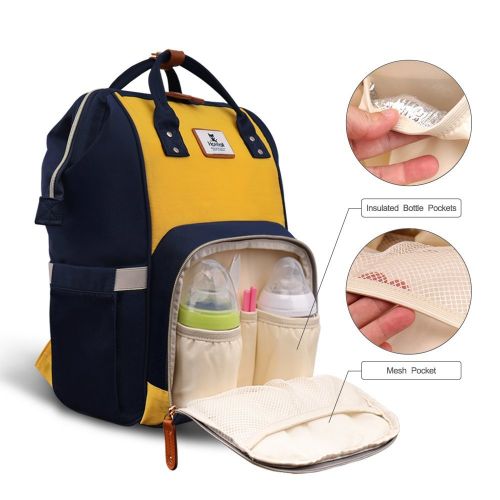  Hafmall Diaper Bag Backpack Waterproof Travel Mummy Nappy Bags, Large Capacity and Multi-Function...