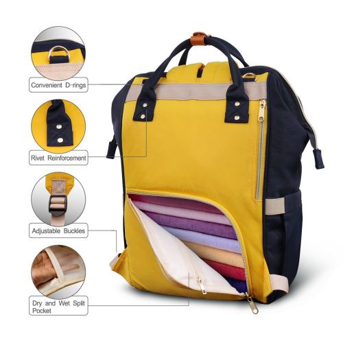  Hafmall Diaper Bag Backpack Waterproof Travel Mummy Nappy Bags, Large Capacity and Multi-Function...