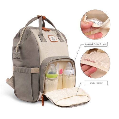  Hafmall Diaper Bag Backpack Waterproof Travel Mummy Nappy Bags, Large Capacity and Multi-Function...