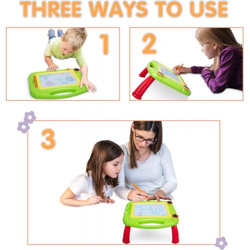  [아마존베스트]HahaGift Toys for 1 2 3 4 Year Old Boys Gifts, Kids Magnetic Doodle Drawing Board, Educational Toys for 2 3 4 Year Old Boy Birthday Gift Toys Age 1-4, Doodle Drawing Pad for Toddle