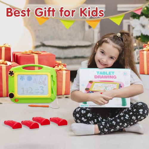  [아마존베스트]HahaGift Toys for 1 2 3 4 Year Old Boys Gifts, Kids Magnetic Doodle Drawing Board, Educational Toys for 2 3 4 Year Old Boy Birthday Gift Toys Age 1-4, Doodle Drawing Pad for Toddle