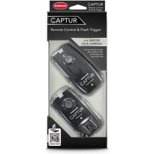  Hahnel HL -CAPTUR N Captur Remote Camera/Flash Trigger, Transmitter/Receiver for Nikon, Black