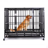 Haige Pet Heavy Duty Dog Crate Homestead Serise Dogs Cage Kennel with Tray and Wheels