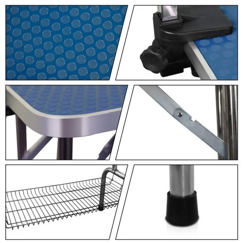  Haige Pet Your Pet Nanny Professional Adjustable Heavy Duty Dog Pet Grooming Table W/Arm & Noose & Mesh Tray,Maximum Capacity Up to 250LB