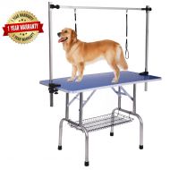 Haige Pet Your Pet Nanny Professional Adjustable Heavy Duty Dog Pet Grooming Table W/Arm & Noose & Mesh Tray,Maximum Capacity Up to 250LB