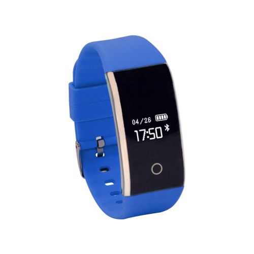  Haihuic Smartwatch Herzfrequenz/Blutdruck / Schlaf-Monitor, Schritt Kalorien Zahler Schrittzahler Wasserdichter Fitness Tracker fuer iPhone Android |Blau