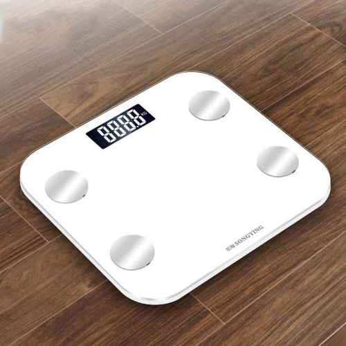  Haihuic Smart Body Fat Weight Scale, Bathroom Digital BMI Scale Body Composition Analyzer Monitor with iOS/Android App, Muscle Mass, Water, BMR, White