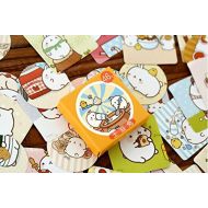 Haiker 2 Pack of 46 Pcs Lovely Cute Molang Rabbit Calendar Diary Book Envelope Label Sticker Scrapbook Decoration Sticker