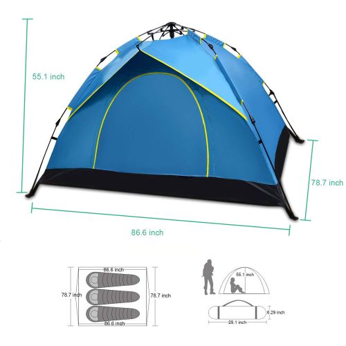  Hairy Nose Bear Tents for Camping 3- 4 Person ,Instant Pop Up Tents for Camping, Beach Tents for Family,Folding Waterproof Tent for Outdoor Camping