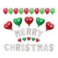 Haiyao Year Christmas Balloon Merry Christmas Letter Balloon Set Home Party Scene Festive Atmosphere Decorative Balloons (Color : A)