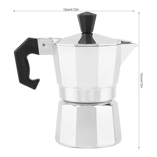  1 Cup 30ml Aluminum Italian Mocha Pot Coffee Machine for Home Office, Detachable