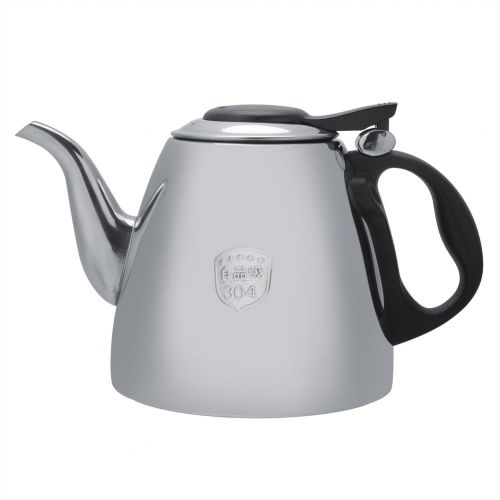  Hakeeta Edelstahl Teekessel, Herd Heisswasserkocher Tee Kaffeekanne Wasserkocher Hitzebestandiger Korrosionsschutz mit ergonomischem Silikongriff fuer Hauskaffee oder Camping (1.2L/1.5L)(1.5