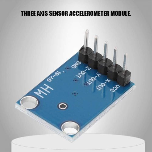  Hakeeta Accelerometer Module ADXL335(Welded), for Arduino, 3 Axis Tilt Angle Sensor, Small Size, Thin, Low Power Consumption, Measuring Static Gravitational and Dynamic Acceleratio