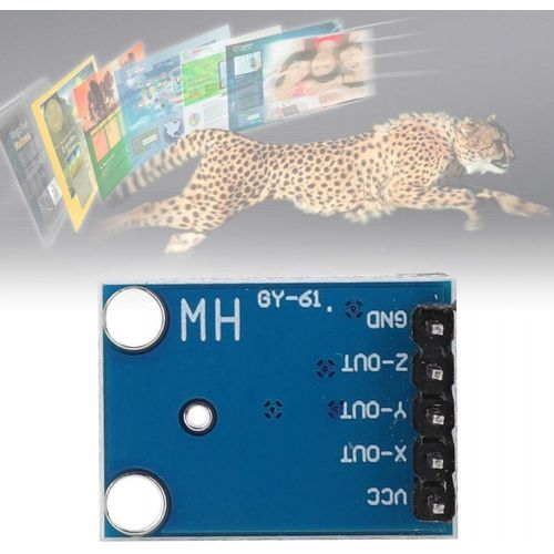  Hakeeta Accelerometer Module ADXL335(Welded), for Arduino, 3 Axis Tilt Angle Sensor, Small Size, Thin, Low Power Consumption, Measuring Static Gravitational and Dynamic Acceleratio