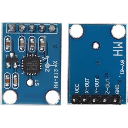 Hakeeta Accelerometer Module ADXL335(Welded), for Arduino, 3 Axis Tilt Angle Sensor, Small Size, Thin, Low Power Consumption, Measuring Static Gravitational and Dynamic Acceleratio