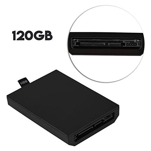  Hakeeta 120GB HDD Hard Drive Disk Replacement Expand The Memory Kit for Xbox 360 Internal Slim to Upgrade Your Xbox Hard Drive and Expand Your Data Storage Black wear-Resistant and Drop-Re