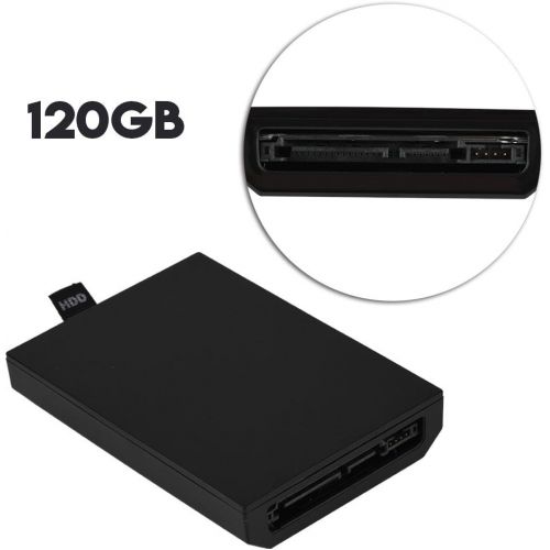  Hakeeta 120GB HDD Hard Drive Disk Replacement Expand The Memory Kit for Xbox 360 Internal Slim to Upgrade Your Xbox Hard Drive and Expand Your Data Storage Black wear-Resistant and Drop-Re