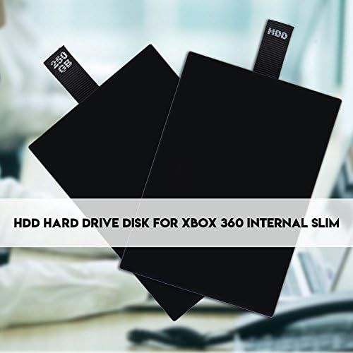  Hakeeta 120GB HDD Hard Drive Disk Replacement Expand The Memory Kit for Xbox 360 Internal Slim to Upgrade Your Xbox Hard Drive and Expand Your Data Storage Black wear-Resistant and Drop-Re