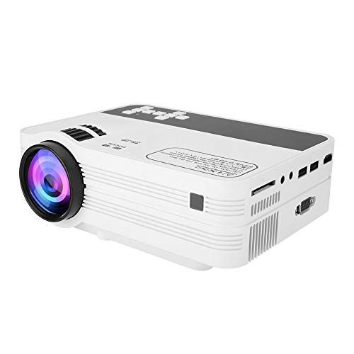  Hakeeta Mini Portable LED Projector,5000L Brightness Full HD Video Projector 1920 x 1080,LCD LED Home Theater Projector Compatible with SD USB AV HDMI VGA,can Project to Ceiling