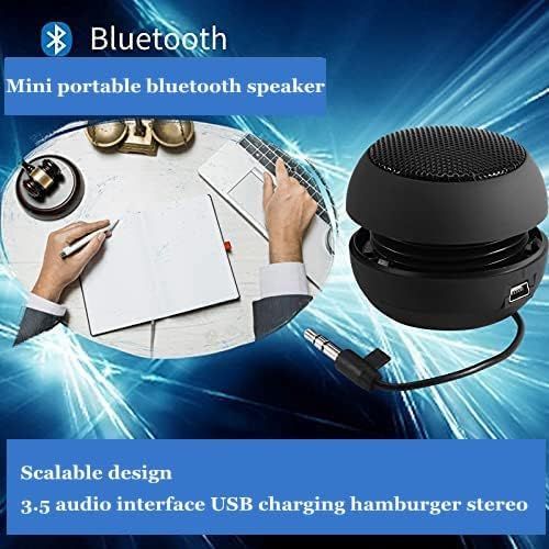  [아마존베스트]Hakeeta Mini Portable Telescopic Speaker for Computer Smartphone MP3 Tablet - Lightweight, Easy to Carry - USB Powered - High Understanding Sound - 2 Colours (Black)
