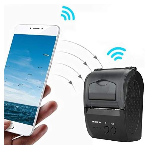 [아마존베스트]Hakeeta Wireless Bluetooth Thermal Printer 48mm Thermal Receipt Ticket Printer, Receipt Printer with USB/Silk Connection WiFi, Compatible with iOS Android Windows