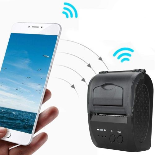  [아마존베스트]Hakeeta Wireless Bluetooth Thermal Printer 48mm Thermal Receipt Ticket Printer, Receipt Printer with USB/Silk Connection WiFi, Compatible with iOS Android Windows