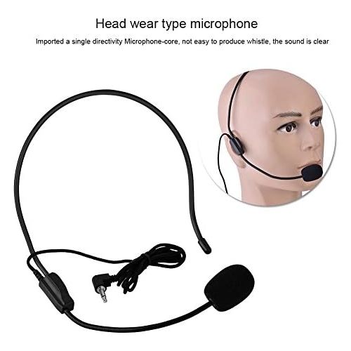  [아마존베스트]Hakeeta Mini Wired Head Mounted Microphone Condenser MIC Headband Headset for Teachers, Trainers, Presentation, Travel Guide