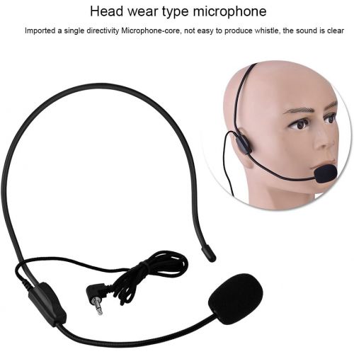  [아마존베스트]Hakeeta Mini Wired Head Mounted Microphone Condenser MIC Headband Headset for Teachers, Trainers, Presentation, Travel Guide