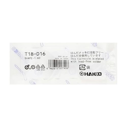  Hakko T18D16P Tip for Fx-888 Station, 1.6mm