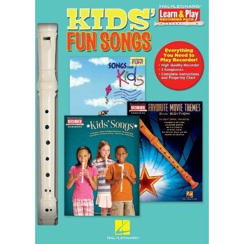  [아마존베스트]Hal Leonard 102843 Kids Fun Songs with Songs for Kids/Kids Songs/Movie Themes - Learn To Play Recorder Pack