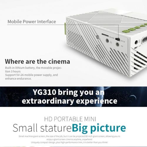  Halffle Mini YG310 Home LED Portable Entertainment Miniature HD Projector Video Projectors