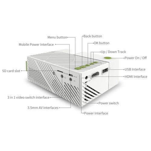  Halffle Mini YG310 Home LED Portable Entertainment Miniature HD Projector Video Projectors