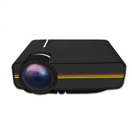 Halffle YG400 Mini Home Projector, LED Portable 1080P HD Video Projector, Entertainment Miniature Projectors, Compatible with AVDC PortEarphoneHDMISDUSB for Home Theater