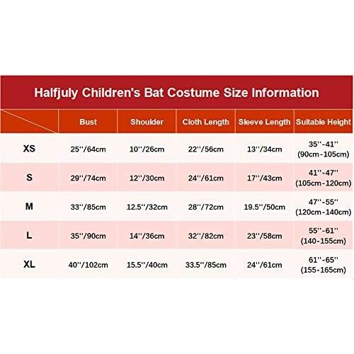  할로윈 용품Halfjuly Bat Costume for Kids Animal Cosplay Girls Black Cute Cozy Children Halloween Vampire Zipper Dress