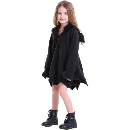  할로윈 용품Halfjuly Bat Costume for Kids Animal Cosplay Girls Black Cute Cozy Children Halloween Vampire Zipper Dress