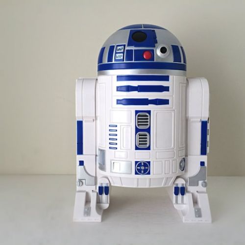  Halfpintsalvage Star Wars R2D2 Action Figure Carrying Case, Valentines Day Gifts for Kids, R2-D2 Star Wars Toy Display, Vintage Star Wars Droid Playset