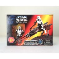 Halfpintsalvage Vintage Star Wars Imperial Speeder Bike & Stormtrooper Action Figure, Star Wars Christmas Gift, Return of the Jedi