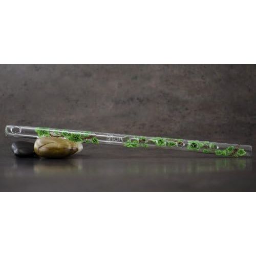  Hall Crystal Flutes Hall Crystal Flute 11204 - Inline Glass Piccolo in C - Green Ivy