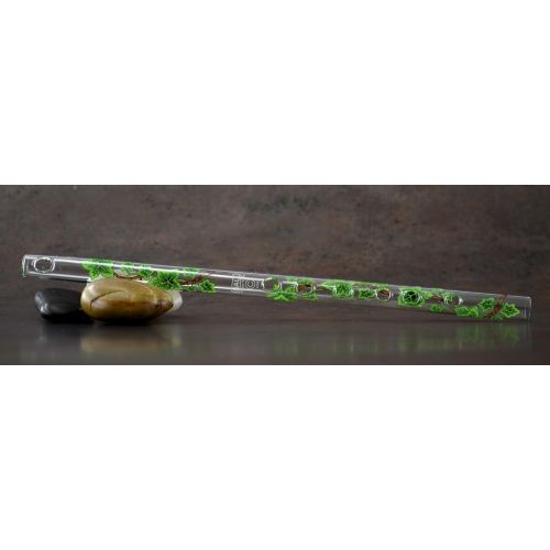  Hall Crystal Flutes Hall Crystal Flute 11204 - Inline Glass Piccolo in C - Green Ivy