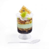 [아마존베스트]Home Baking Supplies for Dessert (52 Pack) Premium Super Clear Dessert Cup Footed 5oz with Mini Spoons - Parfait Appetizer Trifle Cup by HallGEMs
