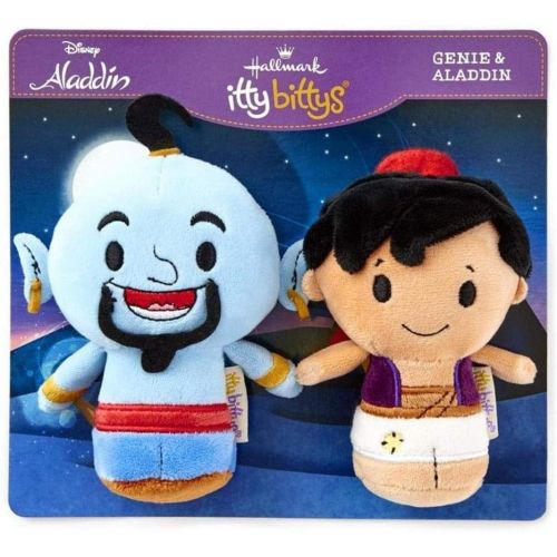  Hallmark itty bittys Disney Aladdin and Genie Stuffed Animals, Set of 2