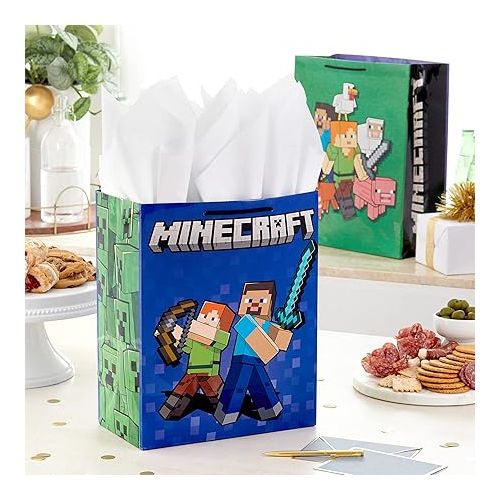  Hallmark Minecraft Gift Bag Bundle (2 Bags: 13