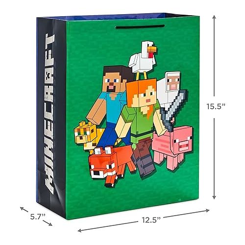  Hallmark Minecraft Gift Bag Bundle (2 Bags: 13