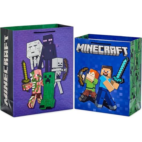  Hallmark Minecraft Gift Bag Bundle (2 Bags: 13