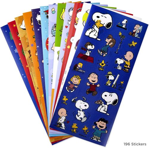  Hallmark Peanuts Stickers for Kids (Pack of 237 Stickers, 12 Sheets?All Occasion, Halloween, Valentines Day, Holiday)